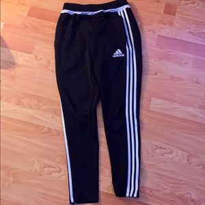 Black adidas track pants